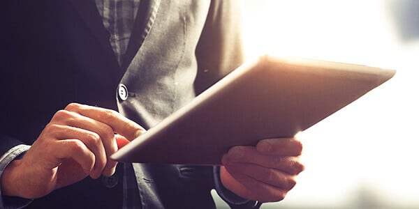 Person using tablet 