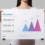 Präsentation in Händen gehalten