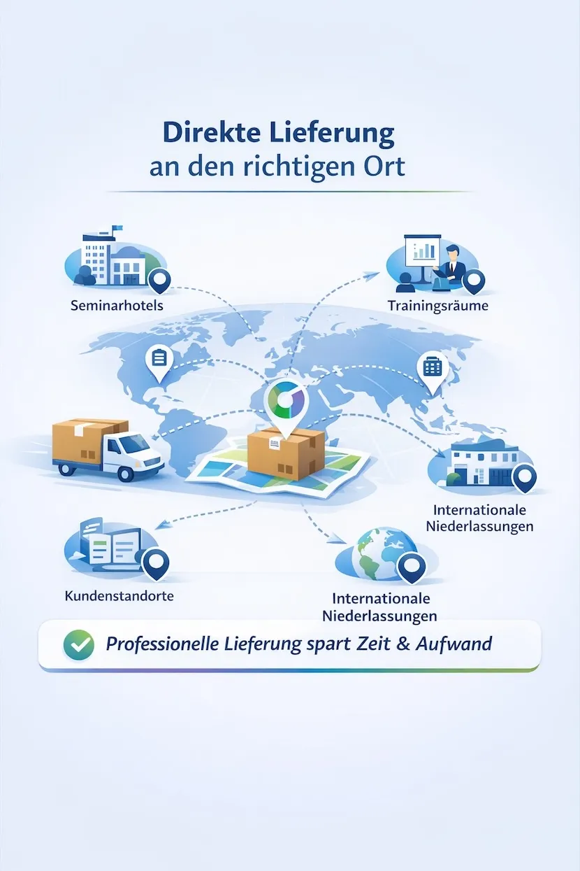 Direkte Lieferung an den richtigen Ort Infographik