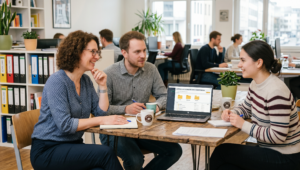 Schulungsunterlagen werden im Büro zentral verwaltet