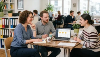 Schulungsunterlagen werden im Büro zentral verwaltet