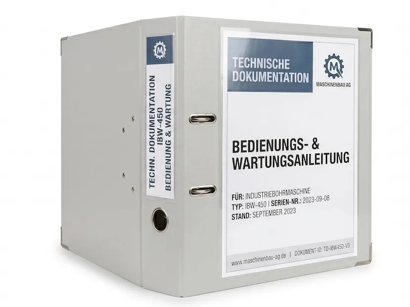 Ringordner technische Dokumentation